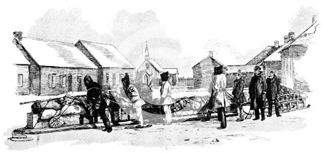 Lord Lonsdale’s travels in the Arctic regions...: York Factory, west coast of Hudson's Bay, 1890. Creator: Unknown.