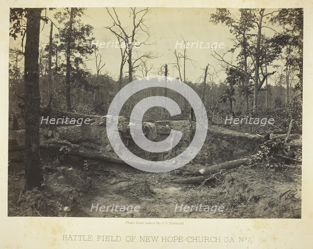 Battle Field of New Hope Church, GA, No. 2, 1866. Creator: George N. Barnard.