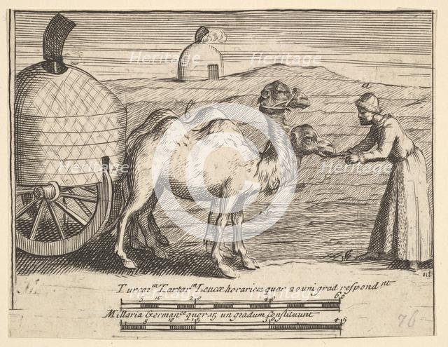 Two Dromedaries (Aubry de La Mottraye's "Travels throughout Europe, Asia and into Part ..., 1723-24. Creator: William Hogarth.