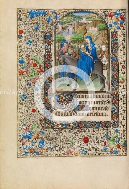 The Flight into Egypt; Book of Hours, about 1440-1450. Creator: Workshop of the Bedford Master.