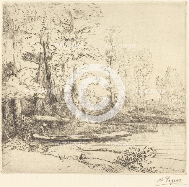 Trees at Water's Edge (Les arbres au bord de l'eau). Creator: Alphonse Legros.