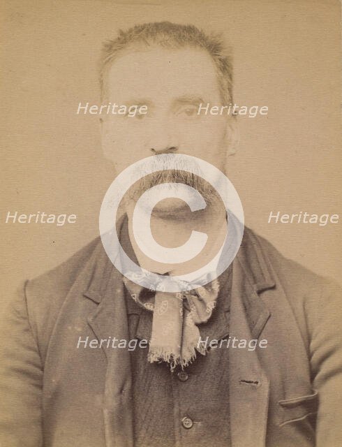 Renaud. Jules. 41 ans, né à Anteuil (Doubs). Cordonnier. Anarchiste. 27/2/94. , 1894. Creator: Alphonse Bertillon.