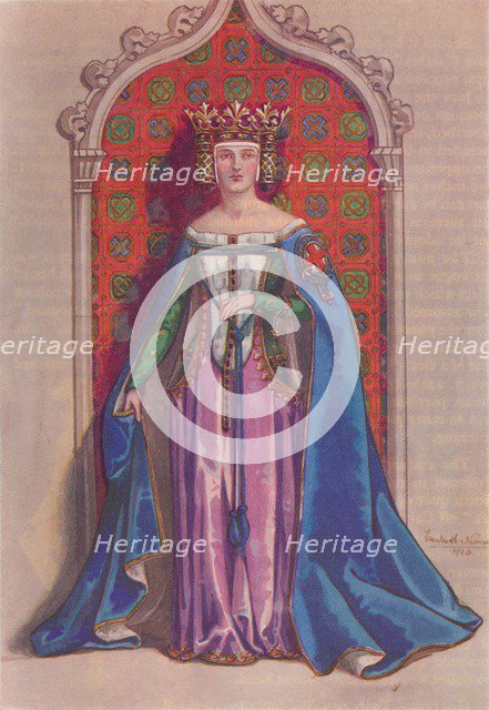 'Queen Phillippa 1350', 1926. Artist: Herbert Norris.