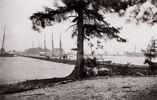 Pontoon Bridge, James River, 1864. Creator: Andrew Joseph Russell.