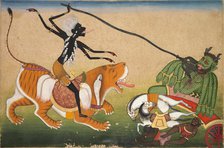 Kali Attacking Nisumbha, c. 1740. Creator: Unknown.