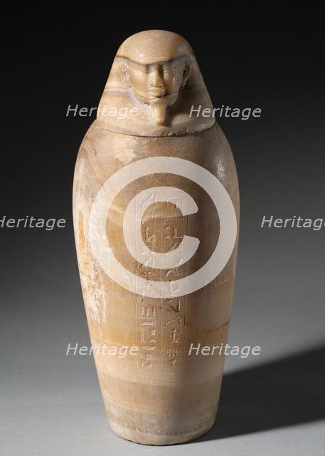 Canopic Jar with Man's Head, 664-525 BC. Creator: Unknown.