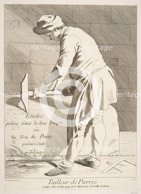 Stone Cutter, 1737. Creator: Caylus, Anne-Claude-Philippe de.