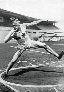 Hans Heinrich Sievert, German athlete, 1936. Artist: Unknown