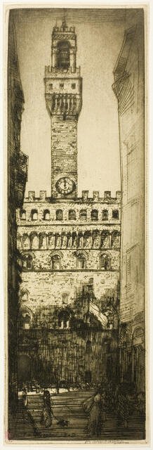 Palazzo Vecchio, Florence, 1909. Creator: Donald Shaw MacLaughlan.