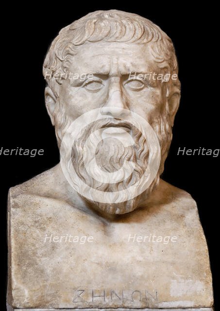 Plato (Roman copy based on Greek original), Last quarter of the 4th century.. Creator: Römische Antike Kunst, Klassische Skulptur  .