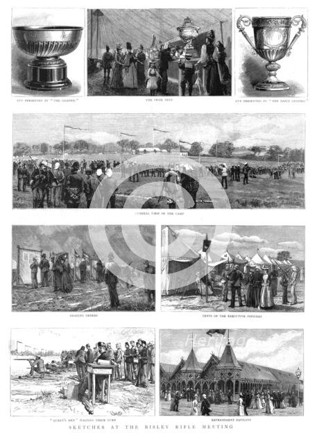 ''Sketches at the Bisley Rifle Meeting', 1890. Creator: Unknown.