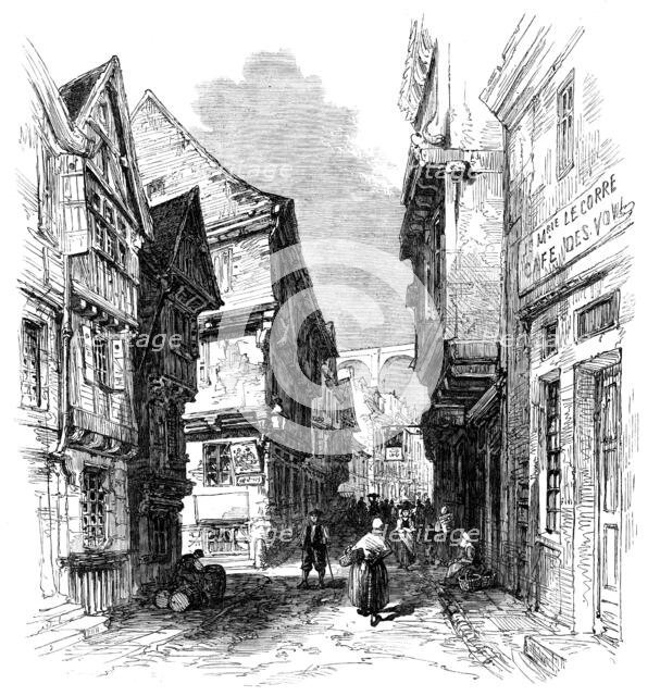 Street in Morlaix, Brittany, 1871. Creator: Unknown.