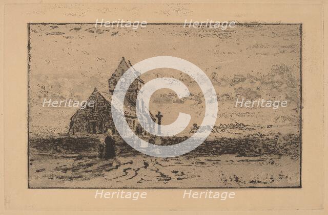 L'Église de Jobourg, 1887. Creator: Felix Hilaire Buhot.