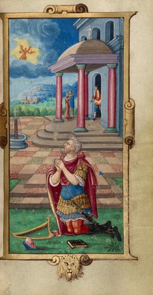 David in Prayer; Book of Hours, 1544. Creator: Unknown.