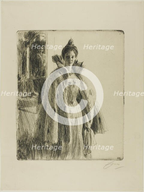 H. R. H. Princess Ingeborg of Sweden II, 1900. Creator: Anders Leonard Zorn.