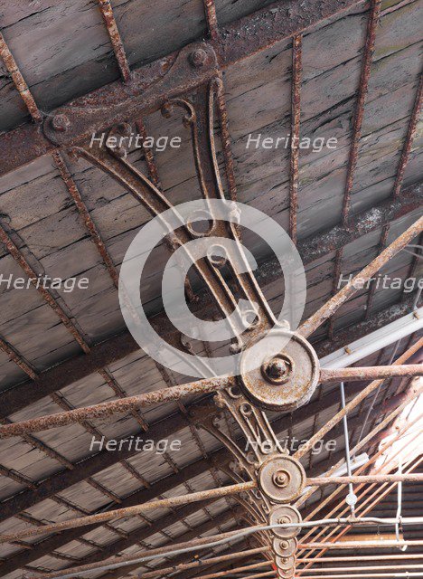 Cast iron roof struts, Ditherington Flax Mill, Ditherington, Shrewsbury, Shropshire, c2016. Artist: James O Davies.