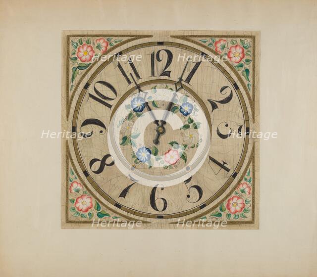 Clock Face, c. 1937. Creator: Gene Luedke.