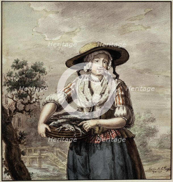 Fishwife, 1772. Creator: Maria Margaretha la Fargue.