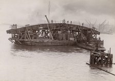 Construction of Vauxhall Bridge, London, 1903-1904. Artist: Emberson and Sons.