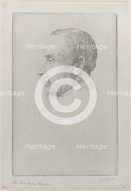 Portrait of William Cawthorne Unwin, 1892. Creator: Alphonse Legros.