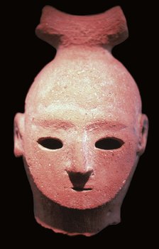 Head of a Haniwa tomb figure, 6th century. Artist: Unknown