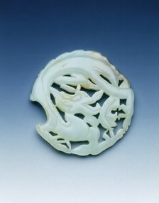 Jade openwork dragon plaque, Tang dynasty, China, 618-907. Artist: Unknown