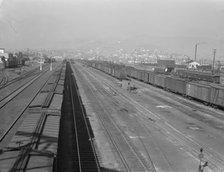 Railroad, outskirts of fast growing town, Klamath Falls, Oregon, 1939. Creator: Dorothea Lange.