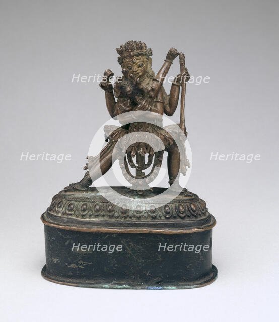 Deities Chakrasamvara and Vajravarahi in Ritual Embrace (Yab-Yum), 16th century. Creator: Unknown.