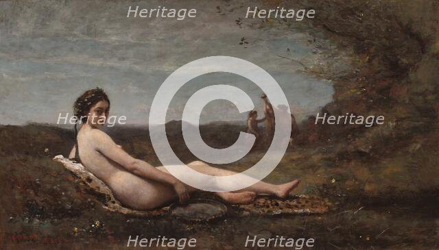 The Repose, 1860, reworked c. 1865/1870. Creator: Jean-Baptiste-Camille Corot.