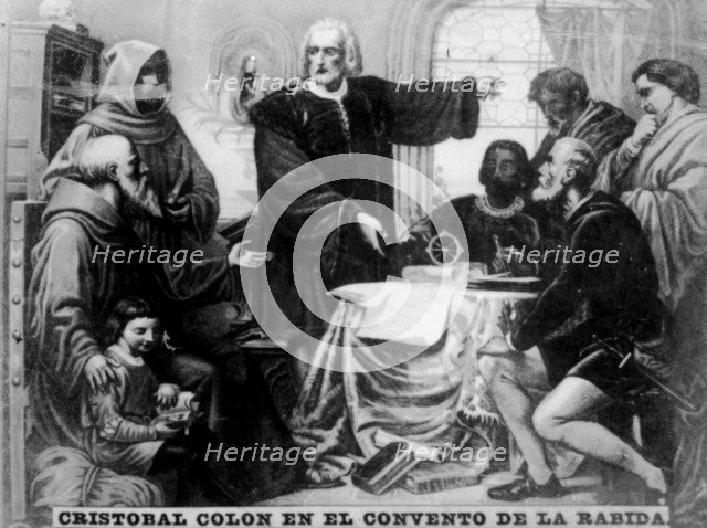 Colombus in Rabida, (15th century), 1920s. Artist: Unknown