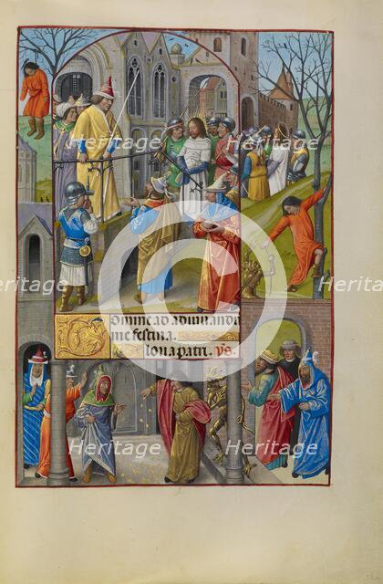 Christ before Pilate; Spinola Hours, about 1510-1520. Creator: Master of the Prayer Books of around 1500.