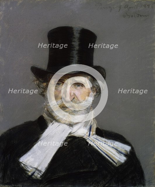Portrait of Giuseppe Verdi, 1886. Artist: Boldini, Giovanni (1842-1931)