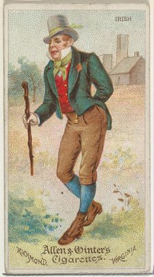 Irish, from World's Dudes series (N31) for Allen & Ginter Cigarettes, 1888. Creator: Allen & Ginter.