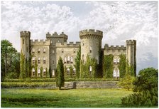 Cholmondeley Castle, Cheshire, home of the Marquis of Cholmondeley, c1880. Artist: Unknown
