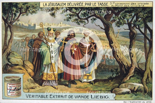 La Jerusalem deliveree par le Tasse, Procession of crosses to Mount Olive. 19th Century. Artist: Unknown