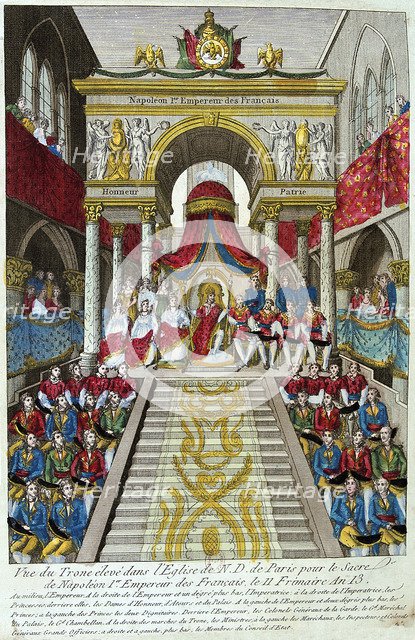 'Napoleon Bonaparte is crowned Emperor Napoleon I, 2nd December, 1804', 19th century.  Creator: Unknown.