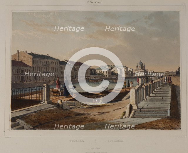 View of the Fontanka River, 1840s.