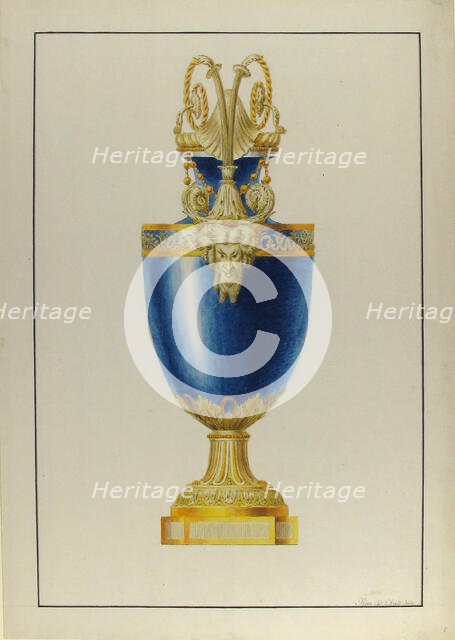 Design for a Gilt Bronze Urn, ca. 1770-90. Creator: George Heinrich von Kirn.