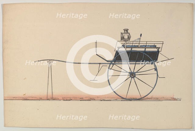 Design for Whitechapel Cart, 1850-74. Creator: Unknown.