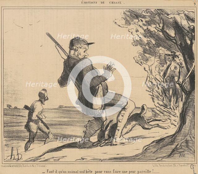 Faut-il qu'un animal soit bête..., 19th century. Creator: Honore Daumier.