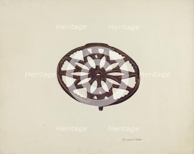 Trivet, c. 1942. Creator: Margaret Golden.