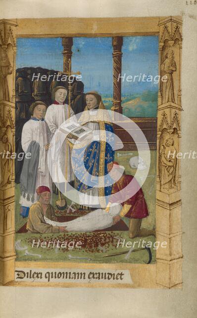 Burial; Book of Hours, 1478. Creator: Master of Guillaume Lambert.