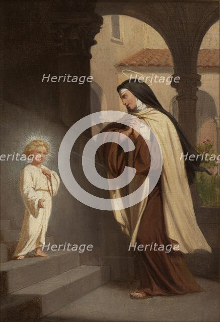 Esquisse pour l'église Saint-Louis-en-l'Ile : Jésus apparait à sainte Thérèse, 1866. Creator: Charles Emile Hippolyte Lecomte-Vernet.