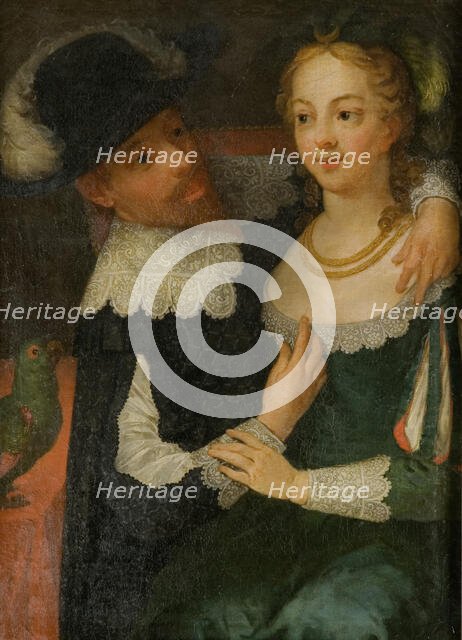 Genre scene called Gustav II Adolf, 1594-1632, King and Ebba Brahe, c17th century. Creator: Anon.