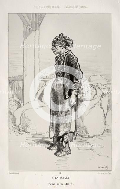 À la Halle. Creator: Paul Gavarni (French, 1804-1866).