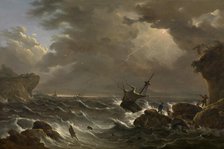 Storm at Sea, c1772-1793. Creator: Jan-Baptiste Tency.