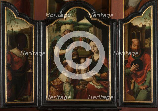 Triptych with the Adoration of the Magi, 1520-1550. Creator: Workshop of Pieter Coecke van Aelst.