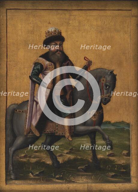 Alexei Mikhailovich (1645-76), Russian tsar; Russian image, equestrian figure, 1650-1700. Creator: Unknown.