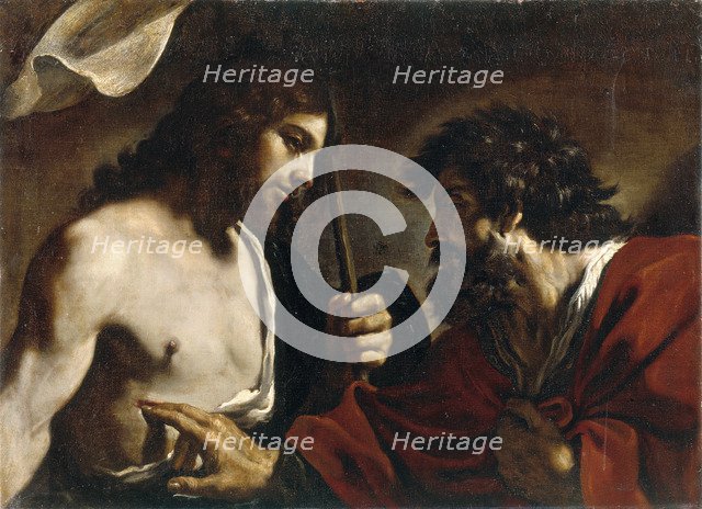 The Incredulity of Saint Thomas. Artist: Guercino (1591-1666)