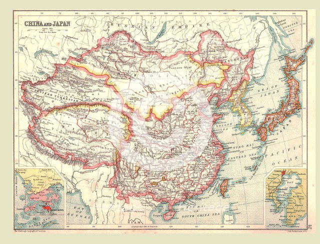 Map of China and Japan, 1902.  Creator: Unknown.